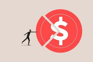 Businessman bring arrange pie chart as rebalancing investment portfolio to suitable for risk and return. concept of Investment asset allocation and rebalance vector