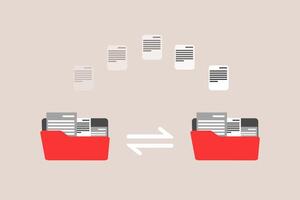 iles receiver and backup copy. File sharing isometric and Exchange information vector