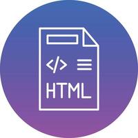 HTML File Illustration Icon vector