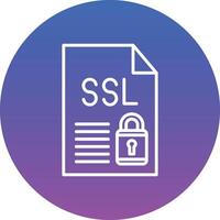 SSL File Illustration Icon vector