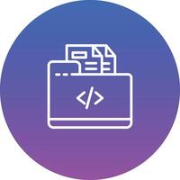 Coding Folder Illustration Icon vector
