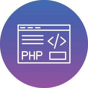 PHP Coding Illustration Icon vector