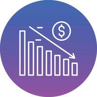 Decline Diagram Illustration Icon vector