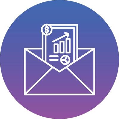 Email Statistics Illustration Icon