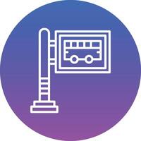 Bus Stop Illustration Icon vector