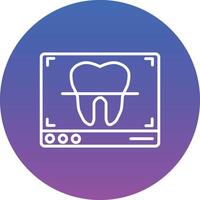 Tooth Xray Illustration Icon vector