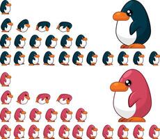 Penguin Ice Climber Animated Game Character Sprite vector