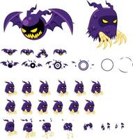 Ghost Bat Fantasy RPG Animated Game Character Sprite vector