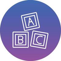 ABC Blocks Illustration Icon vector