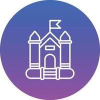 Bouncy Castle Illustration Icon vector
