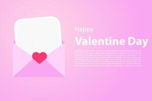Valentine's Day Greeting Envelopes vector