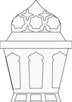 a drawing of a lantern vector