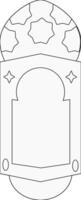 a black and white drawing of a lantern with simple pattern vector