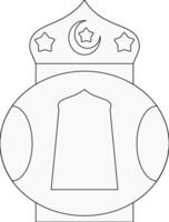 a coloring page with a bowl lantern vector