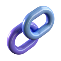 Abstract 3D Render of link connection png