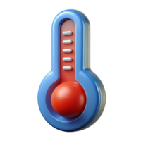 3D Render of a Cartoon Thermometer Showing png