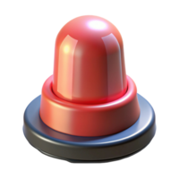 3D Render of a Red Emergency indicator light png
