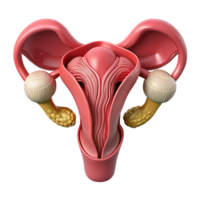 3D Render of Female Reproductive System Uterus png