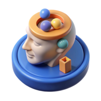 Abstract 3D Render of a Head png