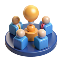 Brainstorming Session 3D Render of Team png