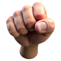 3D Render of a Clenched Fist - Power, Strength png