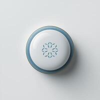 Stylish modern home accessory with a unique floral design in gentle colors. photo