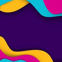 multi colored abstract red orange pink purple yellow colorful wavy papercut overlap layers background vector