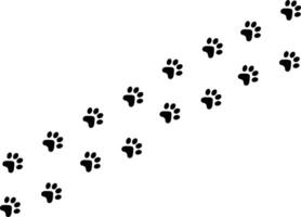 Minimalist Dog Paw Print Outline A Timeless Symbol for Pet Lovers Everywhere vector