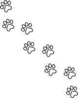 Simple Paw Print Illustration Perfect for Pet Enthusiast Designs vector