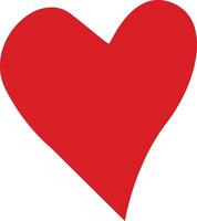 Red Heart Icons with Textured Edges Representing Love and Romance in Linear Style Design vector