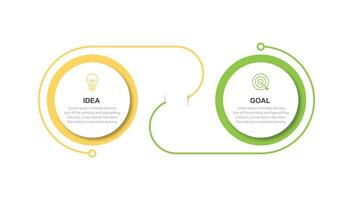 2 step process infographic template elementPrint vector