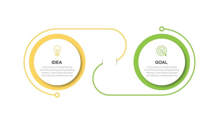 2 step process infographic template elementPrint