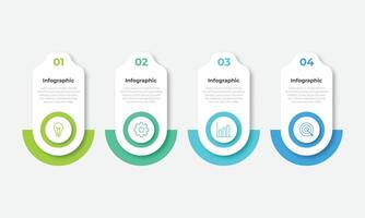 Timeline infographic template. 4 Step timeline journey, calendar Flat simple infographics design template. presentation graph. Business concept with 4 options, illustration. vector