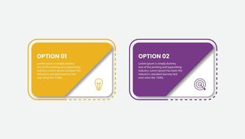 2 step process infographic template element vector