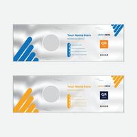 Modern and minimalist email signature or email footer template design vector