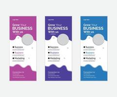 Corporate rollup banner template, advertisement, pull up Rollup Banner design vector