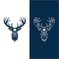 set of Deer Head Logo with isolated background vector