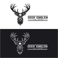 set of Deer Head Logo Design with isolated background vector