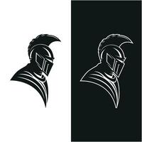 set of simple medieval knight logo icon design vector