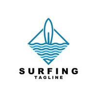 Logo Surfing Beach logo vector