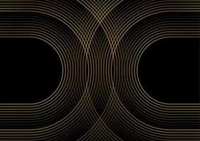 Golden linear pattern abstract geometric tech background vector