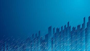 Bright blue hi-tech geometric abstract background with lines vector