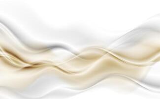 Grey white and golden smooth blurred waves abstract background vector