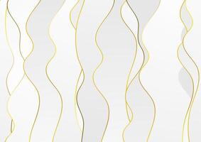 Grey and golden wavy pattern abstract elegant background vector