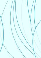 Blue minimal wavy lines abstract futuristic tech background vector