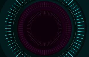 Blue purple laser neon circles abstract tech background vector