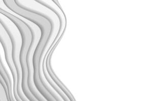 Grey smooth refracted curved waves abstract background vector