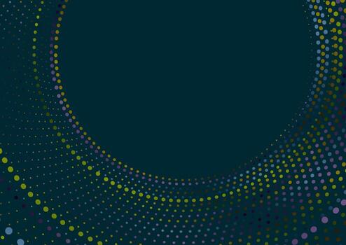 Retro round dotted lines abstract geometric background vector