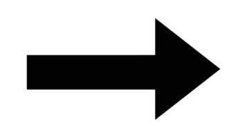 Black arrow pointing right on white background vector