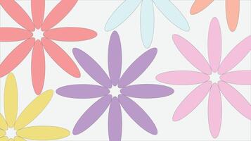 Pastel abstract floral pattern vector